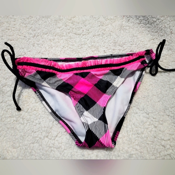 Hobie Swim Hobie Bikini Bottom Pink Black And White Checkered Size
